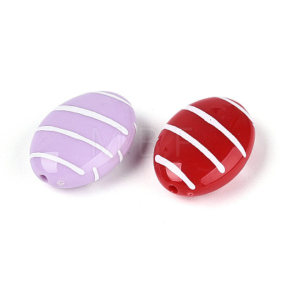 Opaque Acrylic Enamel Beads SACR-T018-20M-1