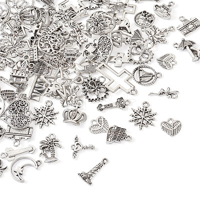 Kissitty 120Pcs 30 Style Tibetan Style Alloy Pendants FIND-KS0001-19-1