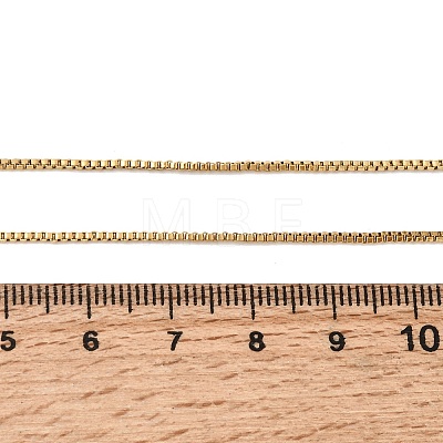 1.2MM Unisex 304 Stainless Steel Box Chain Necklaces NJEW-P356-12G-1
