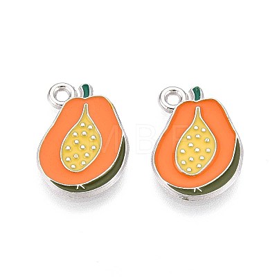 Fruit Alloy Enamel Charms PALLOY-S058-01P-30-1