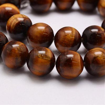 Natural & Dyed Tiger Eye Bead Strands G-P230-10-16mm-1