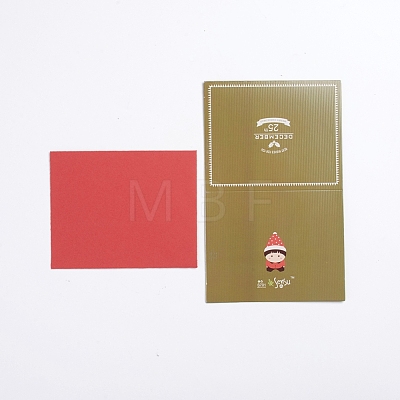 Christmas Pop Up Greeting Cards and Envelope Set X-DIY-G028-D01-1