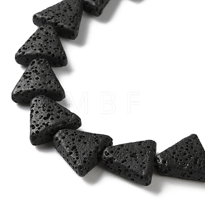 Triangle Dyed Natural Lava Rock Beads Strands G-O126-04A-10-1