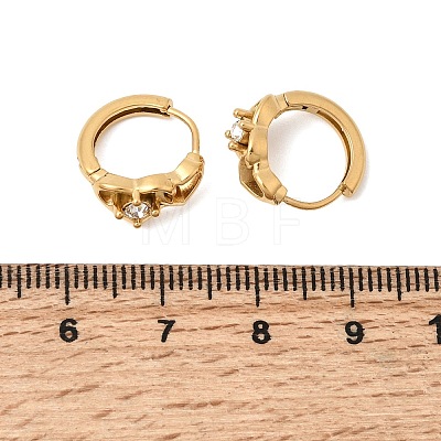 Valentine's Day 304 Stainless Steel Rhinestone Hoop Earrings EJEW-P344-03G-1