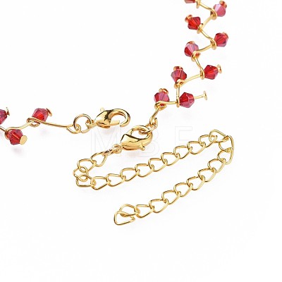 Glass Beads Choker Necklaces NJEW-JN02500-03-1