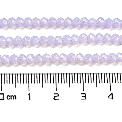 Baking Painted Transparent Glass Beads Strands DGLA-A034-J3mm-B06-1