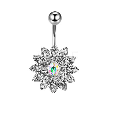 1Pc 304 Stainless Steel Belly Rings WGAC86E-03-1