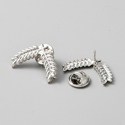 Alloy Wheat Shape Brooch Pin JEWB-WH0028-10P-1