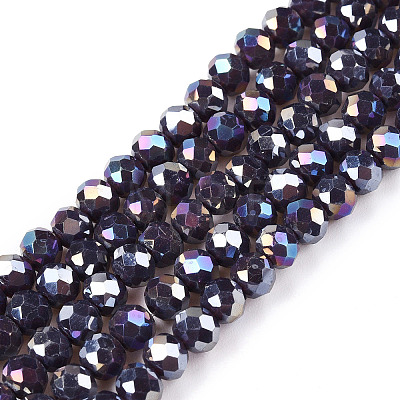 Electroplate Glass Beads Strands LS-EGLA-A044-P4mm-B11-1