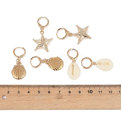 Alloy Leverback Dangle Earrings EJEW-B159-02G-1