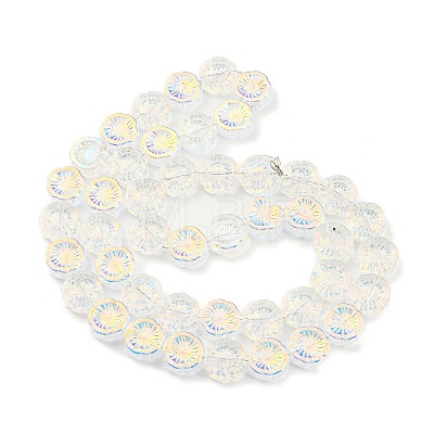 AB Color Plated Electroplate Glass Transparent Beads Strands EGLA-G037-10A-AB01-1