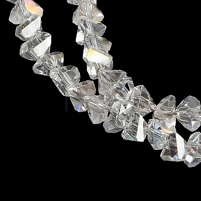 Electroplate Transparent Glass Beads Strands LS-EGLA-P061-04C-AB16-1