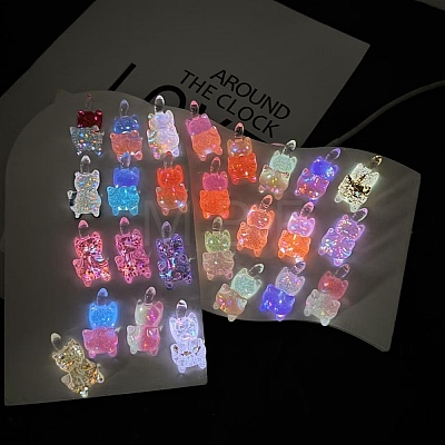 Luminous Transparent Resin Cabochons X-CRES-L045-17-1