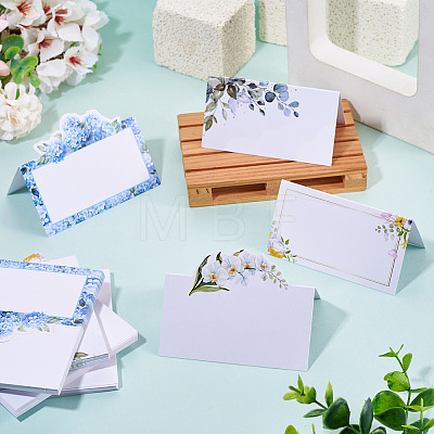 80 Sheets 4 Styles Rectangle Paper Table Place Cards AJEW-TA0003-61-1