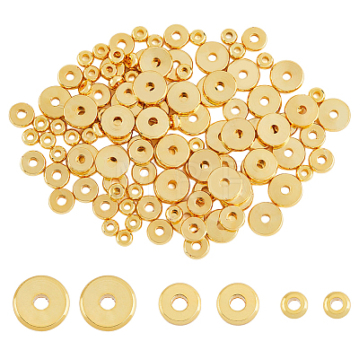 120Pcs 3 Style Brass Beads KK-FH0004-65-1