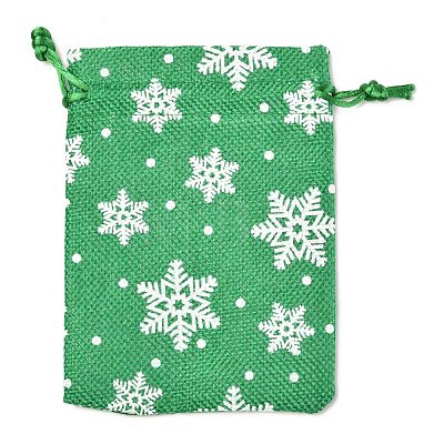 Christmas Themed Burlap Packing Pouches ABAG-L007-01A-01-1