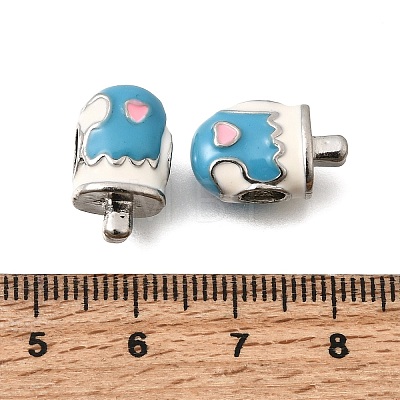 Alloy Enamel European Beads MPDL-F020-02P-1