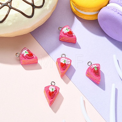 Opaque Resin Imitation Food Pendants CRES-YW0001-10D-1