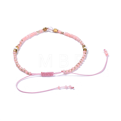 Adjustable Nylon Thread Braided Beads Bracelets BJEW-JB04379-1