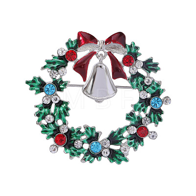 Christmas Wreath & Christmas Bell Enamel Pins WG06691-03-1