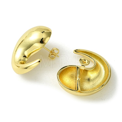 Brass Stud Earrings EJEW-K267-02G-1