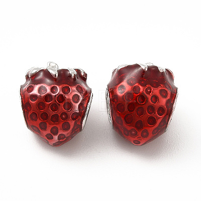 Rack Plating Alloy Enamel European Beads PALLOY-P289-45P-1