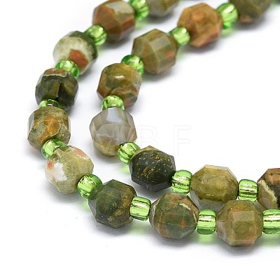 Natural Rhyolite Jasper Beads Strands G-O201B-08-1