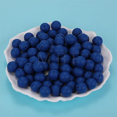 Round Silicone Focal Beads SI-JX0046A-95-1