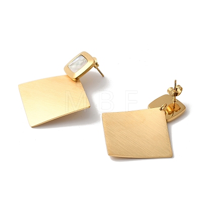 Titanium Steel Stud Earrings for Women EJEW-C110-12G-1