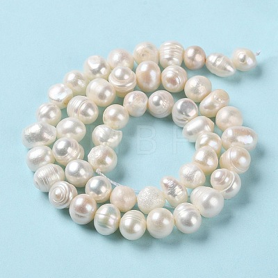 Natural Cultured Freshwater Pearl Beads Strands PEAR-E018-53-1