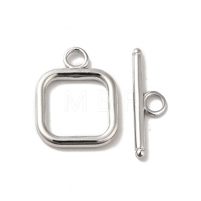 304 Stainless Steel Toggle Clasps X-STAS-H212-27P-1