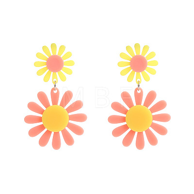 Bohemian Acrylic Dangle Stud Earrings WG25006-03-1