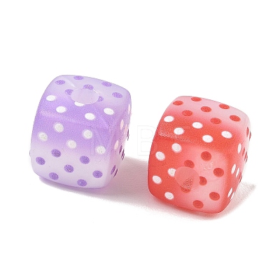 Printed Acrylic European Beads AC-CBA4EF4-07-1