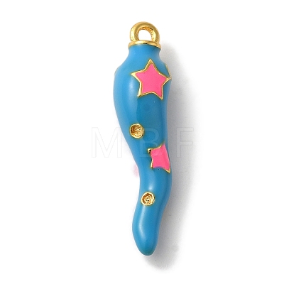 Rack Plating Brass Enamel Pendants KK-A229-29G-05-1