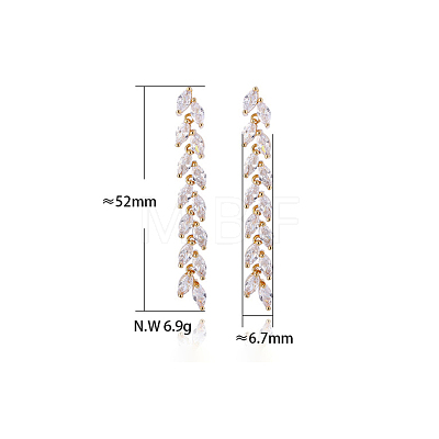 SHEGRACE Brass Micro Pave Grade AAA Cubic Zirconia Stud Earrings JE018A-X-1