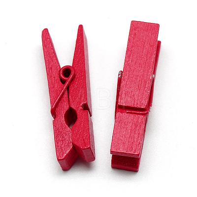 Dyed Wooden Craft Pegs Clips WOOD-R249-013D-1