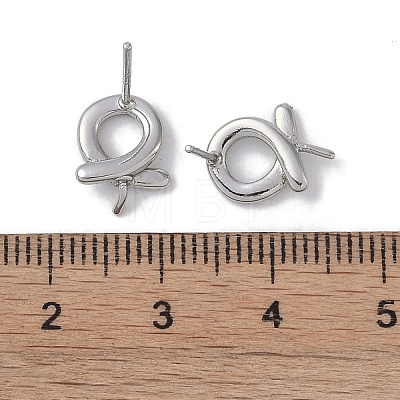 Brass Stud Earring Findings KK-G497-31P-1