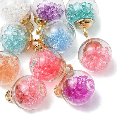 10Pcs Glass Ball Pendants GLAA-YW0001-79-1