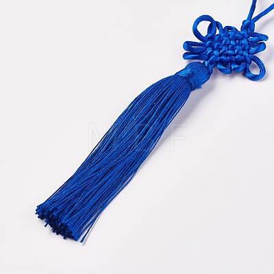 Polyester Tassel Pendant Decorations HJEW-WH0004-A13-1