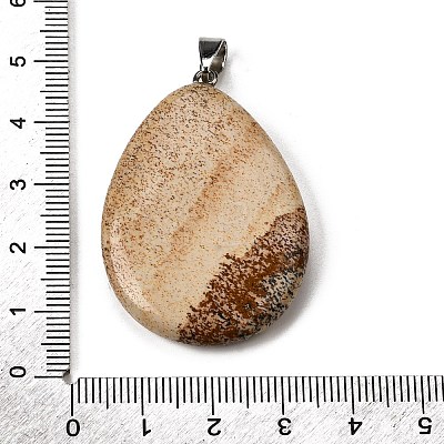 Natural Picture Jasper Pendants G-F820-14P-15-1