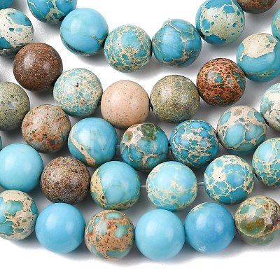 Natural Imperial Jasper Beads Strands G-A175B-8mm-03A-1