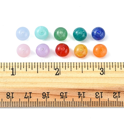 200Pcs 10 Colors  Imitation Gemstone Acrylic Beads OACR-FS0001-19-1
