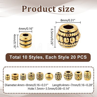 Tibetan Style Alloy Beads TIBEB-GA0001-02AG-1
