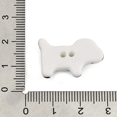 Dog Ceramic Buttons BUTT-I018-01A-01-1