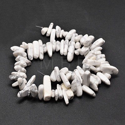 Natural Howlite Chip Beads Strands X-G-E271-53-1