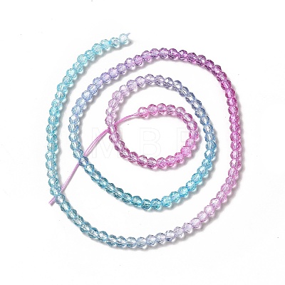 Transparent Gradient Color Glass Beads Strands X1-GLAA-H021-01B-29-1