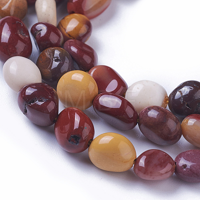 Natural Mookaite Beads Strands X-G-P433-17-1
