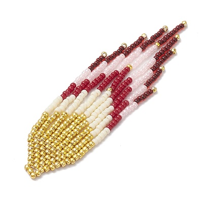 Seed Beads Pendants PALLOY-MZ00221-1