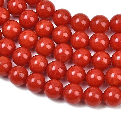 Natural Dyed White Jade Beads Strands GG-CBAEB22-B01-10mm-06-1