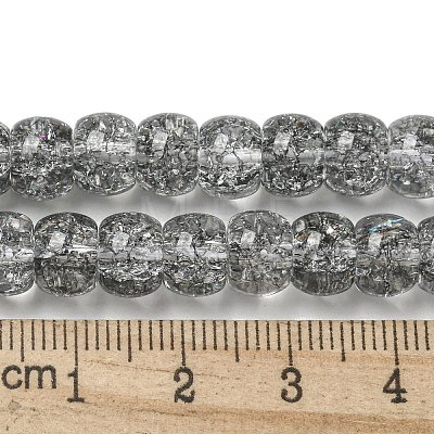 Transparent Spray Painting Crackle Glass Beads Strands GLAA-NH0001-05I-1